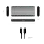 Aisens Caja Externa Disco SSD M.2 ASM2-RGB011GR - Compatible SATA y NVMe, LED RGB, USB 3.2 Gen 2 Tipo-C, Diseño Gaming Aluminio, Instalación Sin Tornillos